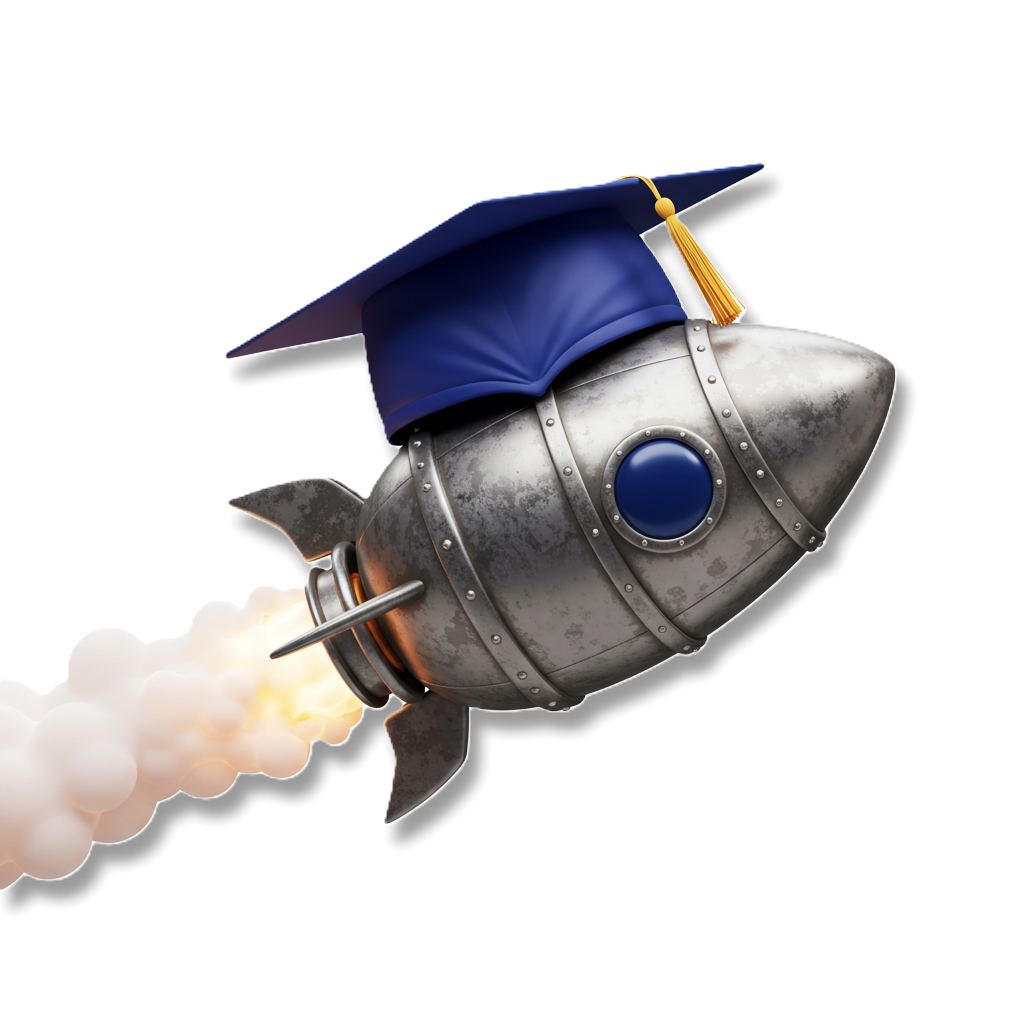 Rocket with a uni cap